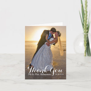 Wedding Thank You Photo Note Card