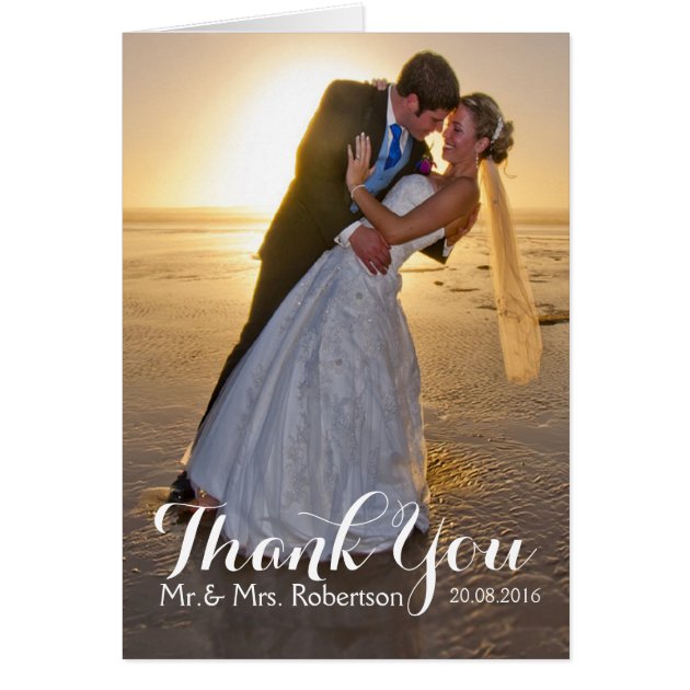 Wedding Thank You Photo Note Card