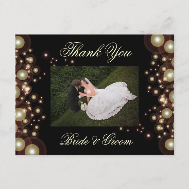 Wedding Thank You Photo postcards, Postcard (Front)