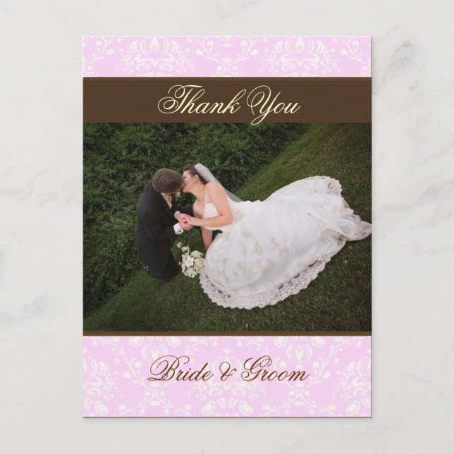 Wedding Thank You Photo postcards, Postcard (Front)