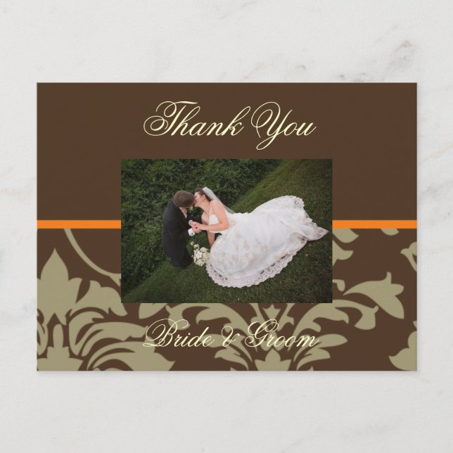 Wedding Thank You Photo postcards, Postcard (Front)