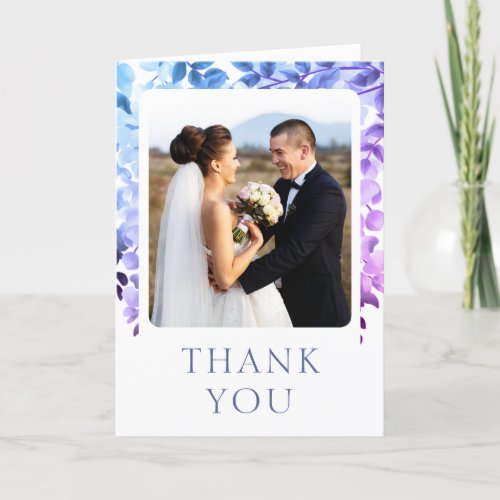 Wedding Thank You Photo Watercolor Floral