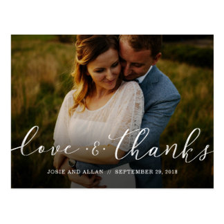 Wedding Thank You Postcard