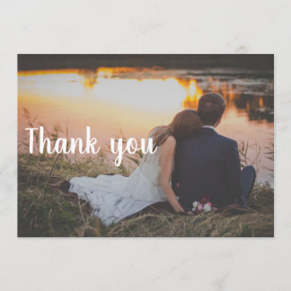 Wedding Thank You Postcard - Couple by the water