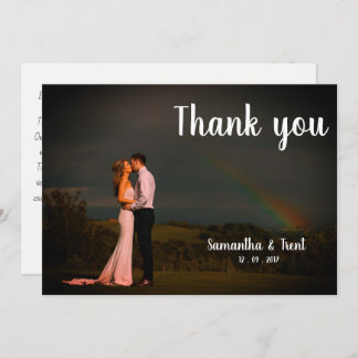 Wedding Thank You Postcard - Rainbow