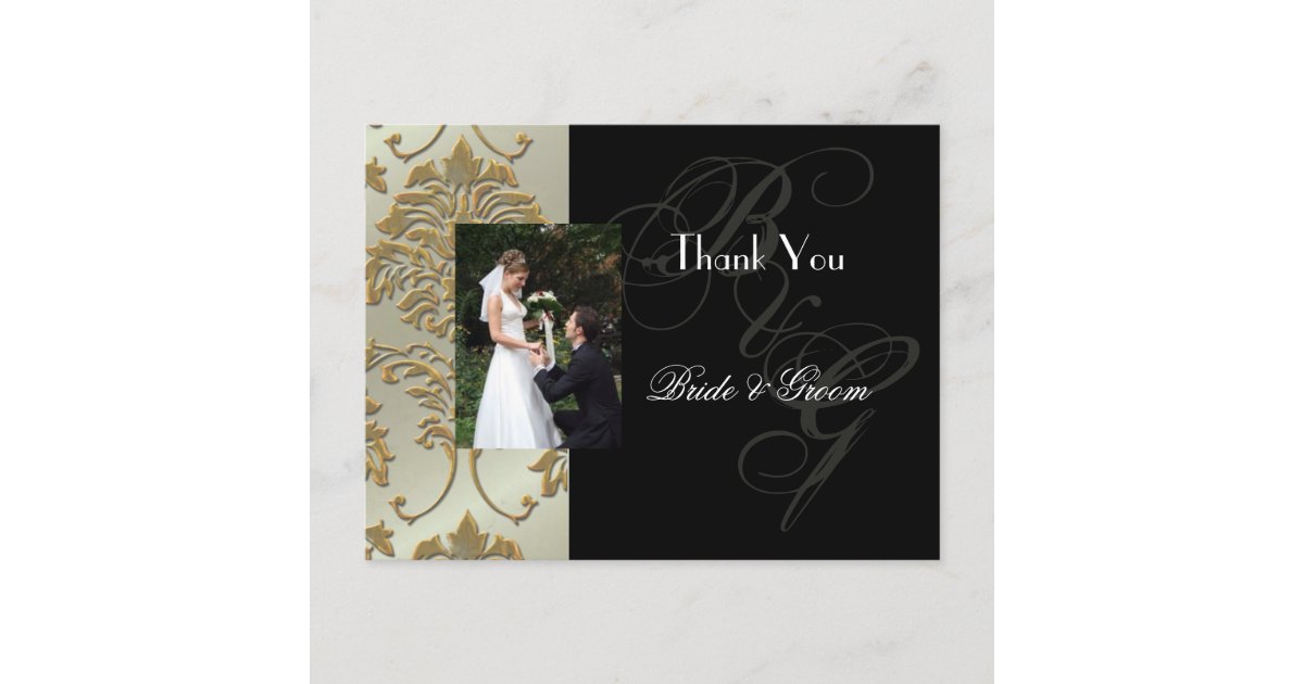 Wedding Thank you postcards insert your photo | Zazzle