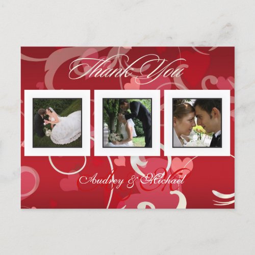 Wedding Thank you postcards insert your photos