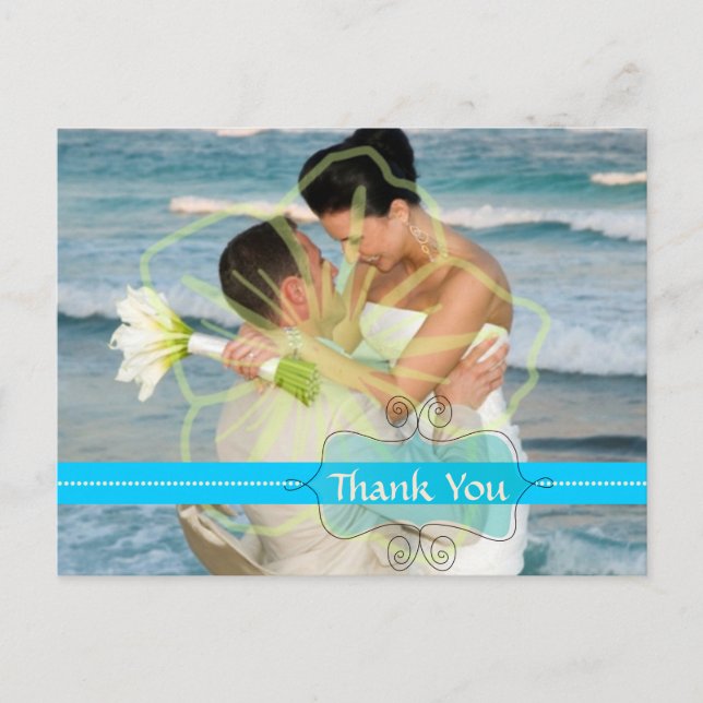 Wedding Thank you postcards insert your photos (Front)
