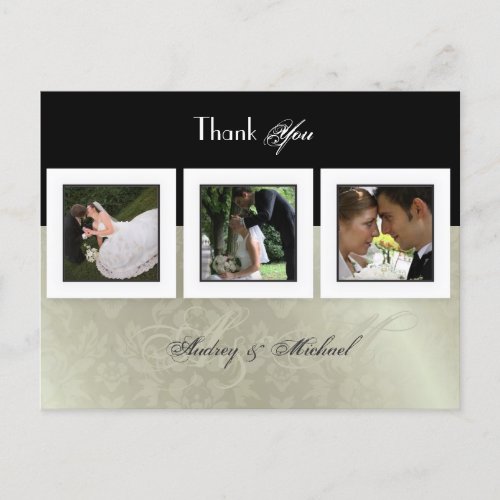 Wedding Thank you postcards insert your photos