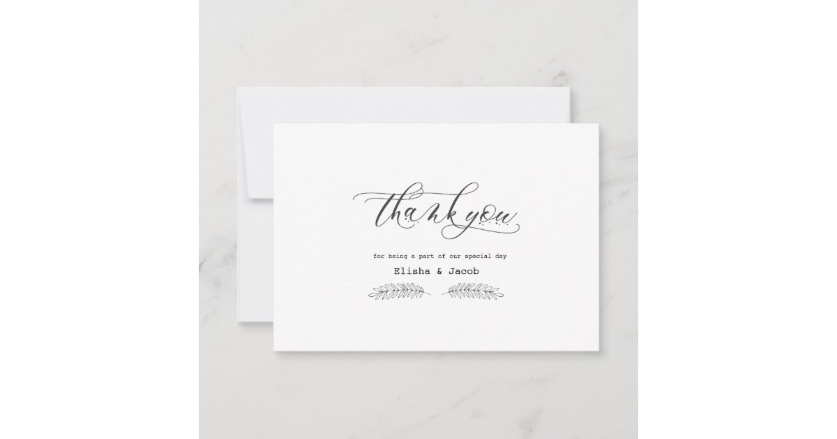 Wedding Thank you RSVP Card | Zazzle