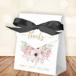 Wedding Thank You Rustic Pink Floral Favor Boxes<br><div class="desc">Wedding Thank You Rustic Pink Floral Favor Boxes. Stylishly personalize with your custom names and date.</div>