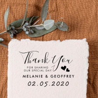 Wedding Thank You Script | Custom Names & Date