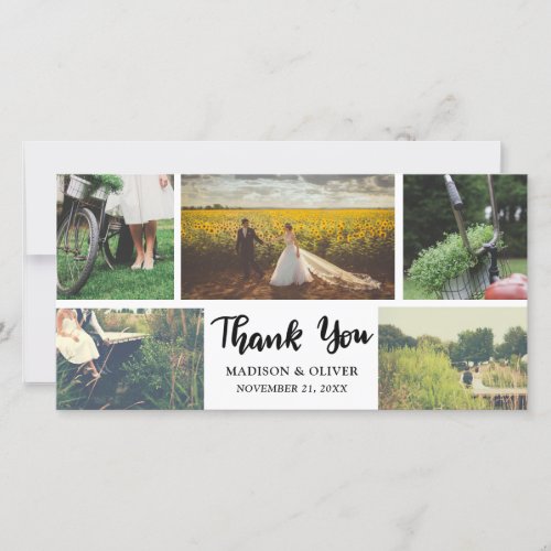 Wedding Thank You Script Five Photo Collage