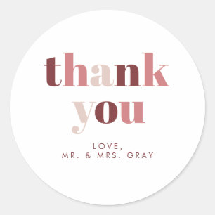 Wedding Thank You Sticker