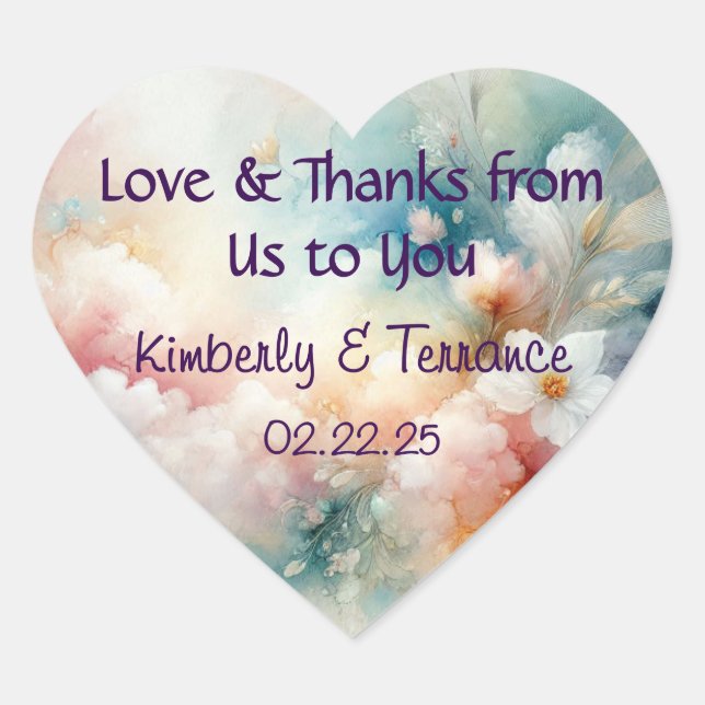 Wedding Thank You Sticker (Front)