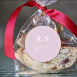 Wedding Thank You Sticker - Lilac & Elegance<br><div class="desc">Show appreciation with a touch of spring! These personalized thank you stickers with elegant script initials look lovely on lilac. Perfect for wedding favors,  notes & stationery.</div>