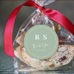 Wedding Thank You Sticker - Sage & Elegance<br><div class="desc">Show appreciation in style! Personalized thank you stickers with elegant script initials for a touch of nature-inspired elegance. Perfect for wedding favors,  notes & stationery.</div>