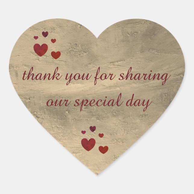 Wedding thank you stickers designed by DAL (Front)