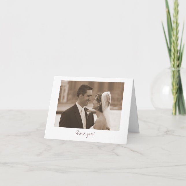 Wedding (Thank you!) Thank You Card (Front)