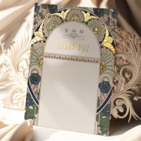 Wedding Thank You Vintage Art Nouveau by Mucha