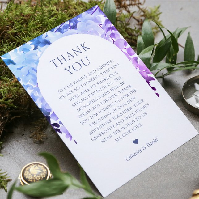 Wedding Thank You Watercolor Floral Card (Creator Uploaded)