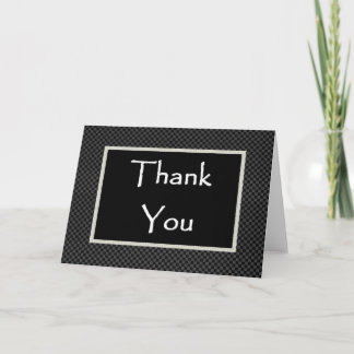 WEDDING Thank You with Checked Border Card