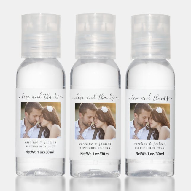 Wedding Thank You with Photo Hand Sanitizer (Set)