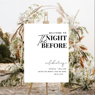 Wedding The Night Before Rehearsal Dinner Welcome Foam Board