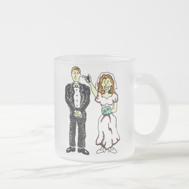 Wedding Theme 48 Frosted Glass Coffee Mug (Right)