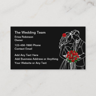 Wedding Theme Bride Groom Flowers  Business Card