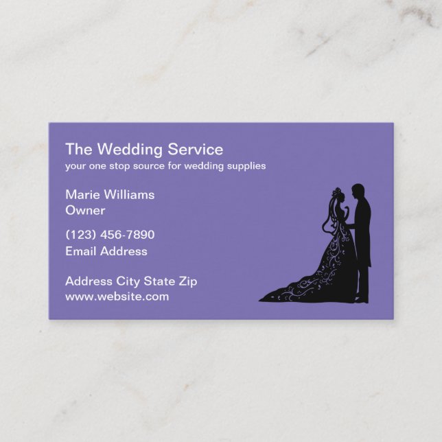 Wedding Theme Business Cards Design Template (Front)
