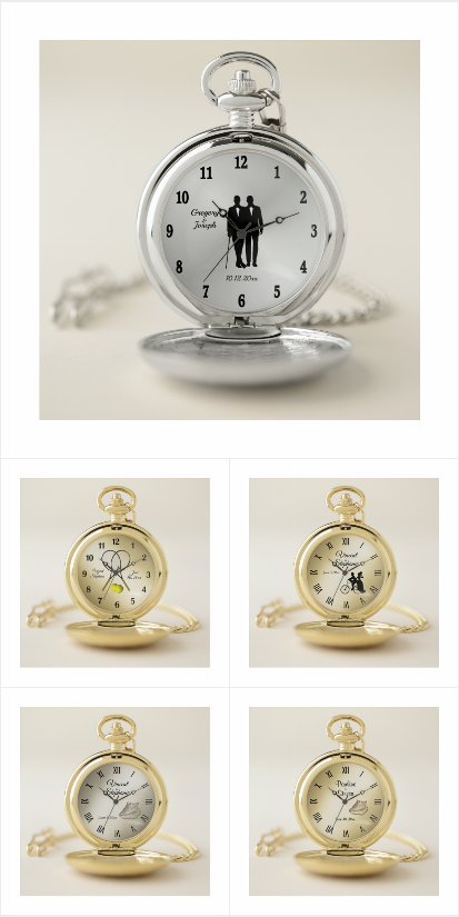 Wedding Theme Pocket Watches