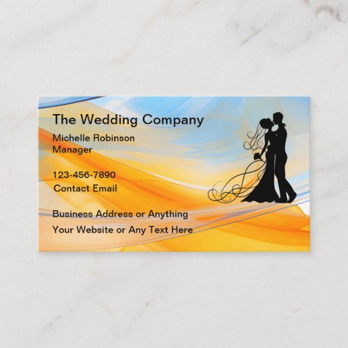 Wedding Theme Trendy Elegant Business Cards