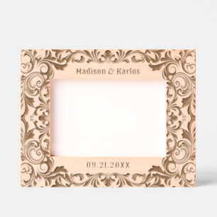 Wedding Theme Vintage Swirls Ornamental Frame Engraved Frames