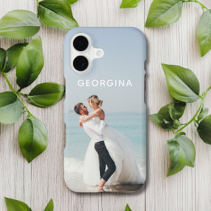 Wedding Themed Photo Template Personalized Name iPhone 17 Case