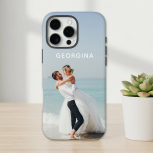 Wedding Themed Photo Template Personalized Name iPhone 16 Pro Max Case