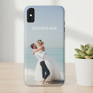 Wedding Themed Photo Template Personalized Name iPhone XS Max Case