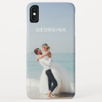 Wedding Themed Photo Template Personalized Name iPhone XS Max Case