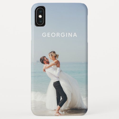 Wedding Themed Photo Template Personalized Name iPhone XS Max Case