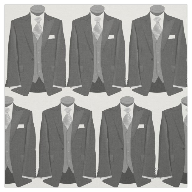 Wedding Themed Tuxedo Suit Fabric (Swatch)