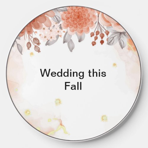 Wedding this Fall Orange Autumn  Wireless Charger