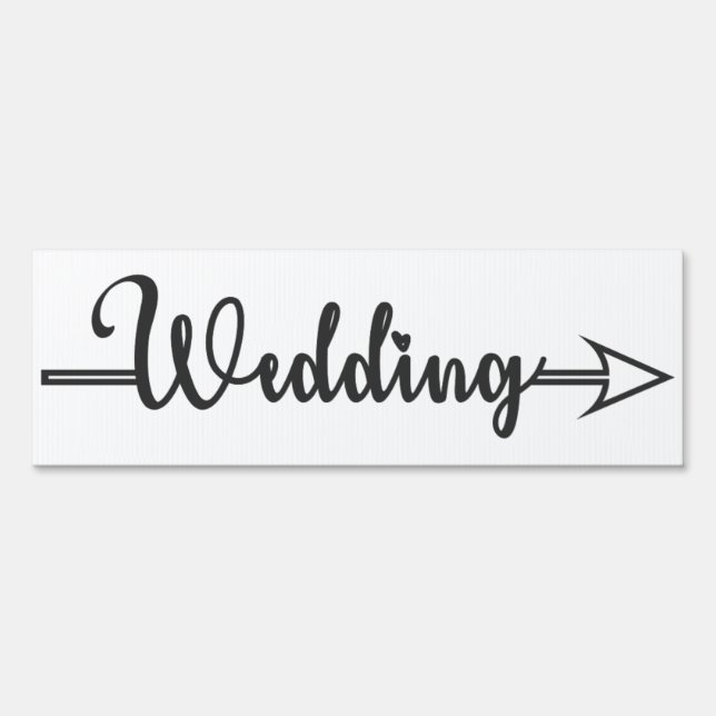 Wedding this way arrow sign (Front)