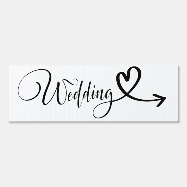 Wedding this way arrow sign (Front)