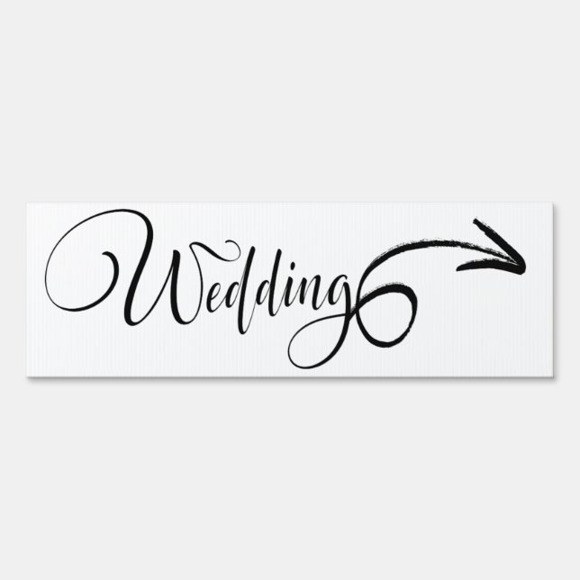 Wedding this way arrow sign (Front)
