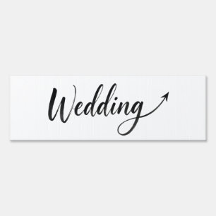 Wedding This Way Arrow Yard Sign