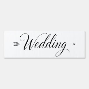 Wedding This Way Arrow Yard Sign