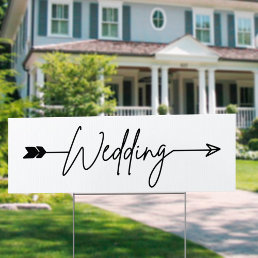 Wedding this way arrow Yard Sign