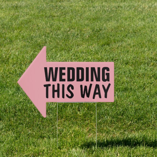 WEDDING THIS WAY ARROW YARD SIGNS (Insitu)