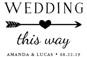 Wedding Yard Lawn Signs Zazzle Wedding This Way Directional Yard Sign