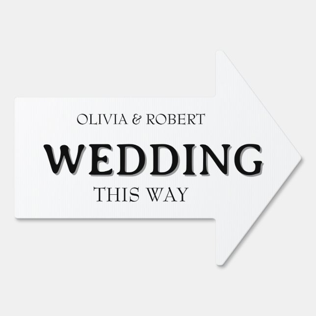Wedding This Way Personalized Custom   Sign (Back)